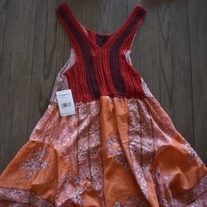 Free People Womens Katie Crochet Mini Dress